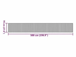 Alfombra rectangular marrón 70x500 cm bambú Marru00f3n Discount