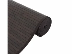 Alfombra rectangular marrón oscuro 100x200 cm bambú Marru00f3n Outlet