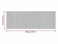 Alfombra rectangular marrón oscuro 70x200 cm bambú Marru00f3n Discount