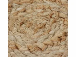 Alfombra redonda 120 cm yute trenzado con diseño^Clicnbuy Outlet
