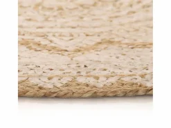 Alfombra redonda 120 cm yute trenzado estampado^Clicnbuy Best