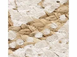 Clicnbuy Alfombra redonda 90 cm yute trenzado estampado Beige Online