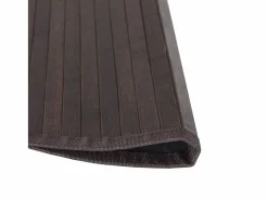 Clicnbuy Alfombra Redonda|Alfombra redonda bambú marrón oscuro 60 cm