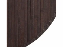 Clicnbuy Alfombra Redonda|Alfombra redonda bambú marrón oscuro 60 cm
