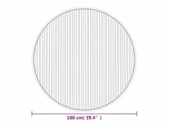 Alfombra redonda bambú marrón oscuro 100 cm^Clicnbuy Best