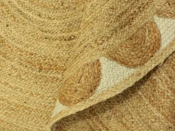 Alfombra redonda floral 100% yute - D. 200 cm - Natural - INDIRA^OZAIA Outlet