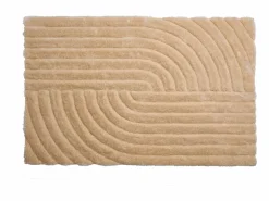 Vente-unique Alfombra shaggy de pelo largo en relieve, 160 x 230 cm, oscuro, MERISA Beige Outlet