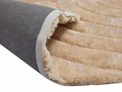 Vente-unique Alfombra shaggy de pelo largo en relieve, 160 x 230 cm, oscuro, MERISA Beige Outlet