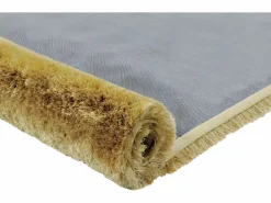 Alfombra shaggy de pelo largo - Dorada - 160 x 230 cm - poliéster - GLITTER^OZAIA Clearance