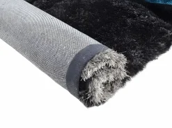 OZAIA Alfombra De Salón|Alfombra shaggy turquesa y gris poliéster 160x230 cm PIETRA