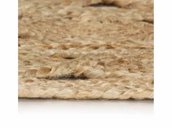 Clicnbuy Alfombra Redonda|Alfombra tejida a mano de yute trenzado 90 cm