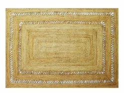 Alfombra trenzada de yute 100% - 200 x 290 cm - Natural - JARAVI^OZAIA