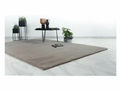 Meublorama Alfombra 110x60cm, diseño E005N color taupe - Confort y elegancia para su interior Topo Discount