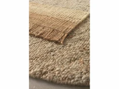Alfombra yute y lana 240 cm diam. Marru00f3n