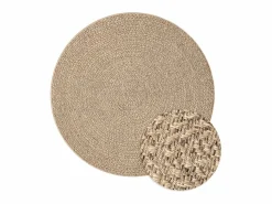 Alfombra ZIZUR apariencia de yute interior y exterior 160 cm ES20165 Marru00f3n New