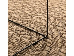 Alfombra ZIZUR 160x230 cm efecto yute para interior y exterior Marru00f3n Hot