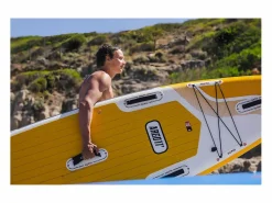 COASTO All-Round Inflatable Sup Argo 11' - 335x84x15cm Dropstitch Double Layer Fusion - Paddle Pack Leash Pump Carry Bag - Collection 2021 Amarillo Discount