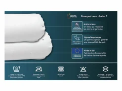 Soleil d'ocre Almohada antiácaros LUXE ancho 140 cm Blanco Clearance