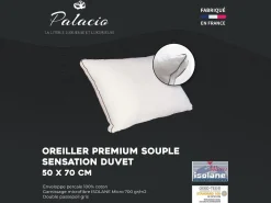 Palacio Almohada|Almohada sensación plumón percal 91 hilos/ cm² - 50 x 70 cm - 700 gr - - AUXENCE