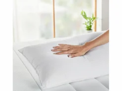 PIKOLIN Almohada 40x105cm | HOME | Fibra | Antialérgica | 100% Algodón Blanco Best