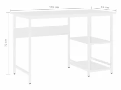 André-Léon Escritorio para ordenador de MDF y metal 105x50x72 cm^Garden Furniture Best