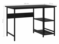 André-Léon Escritorio para ordenador de MDF y metal 105x50x72 cm^Garden Furniture