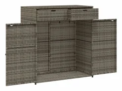 Annemarie Armario de almacenaje de jardín ratán PE 105x55x113 cm^Garden Furniture Discount