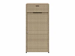 Annemarie Armario de almacenaje de jardín ratán PE 55x55x111 cm^Garden Furniture Outlet