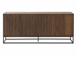 Aparador 4 puertas de madera maciza de mango y base metálica^ Discount