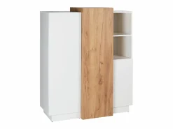 Aparador alto - 3 puertas y 2 estantes - y roble - FRANCOLI^Vente-unique Discount