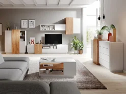 Aparador alto - 3 puertas y 2 estantes - y roble - FRANCOLI^Vente-unique Discount