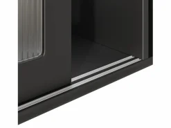Merax Aparador alto de cocina - 120 x 35 x 167 cm - con estantes regulables + 3 puertas + 1 cajón + LED - MDF + PB - Negro Clearance