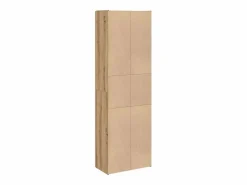 Aparador alto en madera de roble labrada artesanalmente 60x32x190 cm^ Online