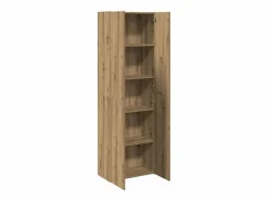 Aparador alto en madera de roble labrada artesanalmente 60x32x190 cm^ Online