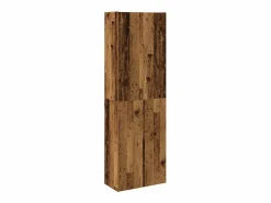 vidaxl Aparador alto madera de ingeniería envejecida 60x32x190 cm Color natural claro New