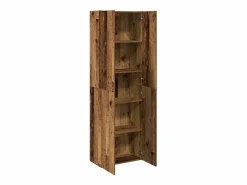 vidaxl Aparador alto madera de ingeniería envejecida 60x32x190 cm Color natural claro New