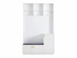 Merax Armario|Aparador bajo - 120 x 35 x 92 cm - Con tiradores metálicos + 1 cajón + 3 puertas - Aglomerado -