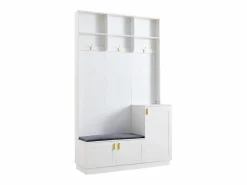 Merax Armario|Aparador bajo - 120 x 35 x 92 cm - Con tiradores metálicos + 1 cajón + 3 puertas - Aglomerado -