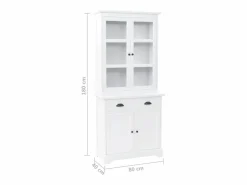 Aparador buffet mueble consola mueble de almacenaje mueble de porcelana con 4 puertas de MDF y madera de pino 180 cm 4402167^Mobikasa Outlet