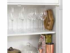 Aparador Cocina Cómoda Armario de almacenamiento Buffet de cocina L90 x D40 x H148cm FSB26-W ES^Sobuy Sale
