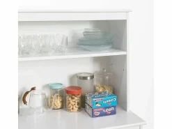 Aparador Cocina Cómoda Armario de almacenamiento Buffet de cocina L90 x D40 x H148cm FSB26-W ES^Sobuy Sale
