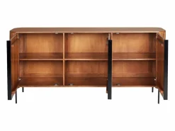 Aparador con 3 puertas de madera de mango y metal - Natural y negro - BALIMELA^Vente-unique Discount