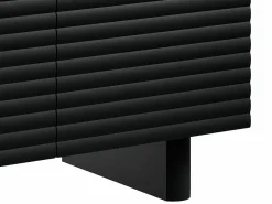 Vente-unique Aparador con 3 puertas de MDF - Color: - LUDIMA Negro Clearance