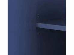 ModernLuxe Aparador con 4 puertas sin tirador - estilo contemporáneo - madera + metal - azul Azul oscuro Clearance