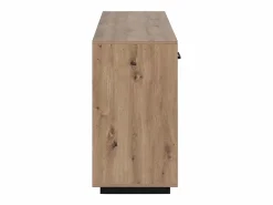 Vente-unique Aparador con 3 puertas y 3 cajones de MDF - Natural y negro - NALAMANE Color natural claro Clearance