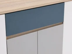 Vente-unique Aparador con 4 puertas y 1 cajón - Multicolor - FILUTIA Color natural claro / Blanco / Multicolor Sale
