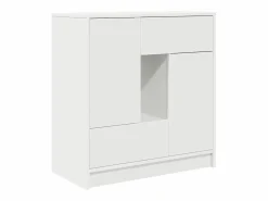 vidaxl Aparador con cajones y puertas 70,5x34x74,5 cm Blanco