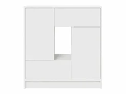 vidaxl Aparador con cajones y puertas 70,5x34x74,5 cm Blanco