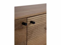 Aparador con contornos curvos de madera maciza de mango con 4 puertas^ Hot
