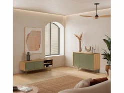 Aparador Cuzco 3 puertas color Roble/^VS Venta-stock Hot